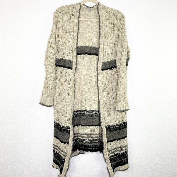 Ecoté Anthropologie Knit Open Front Long Cardigan - Picture 1 of 9